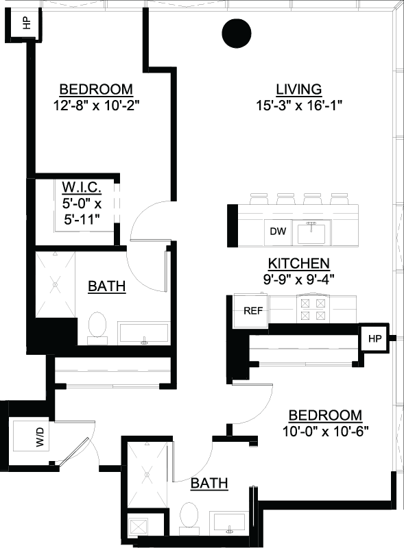 Two Bedroom C floor plan