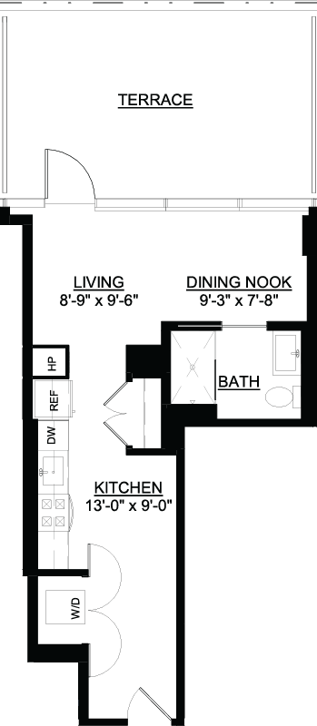 Studio Terrace B floor plan