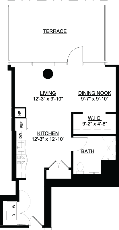 Studio Deluxe Terrace MB floor plan