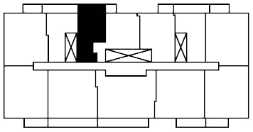 One Bedroom B Duplex Terrace lower key plate