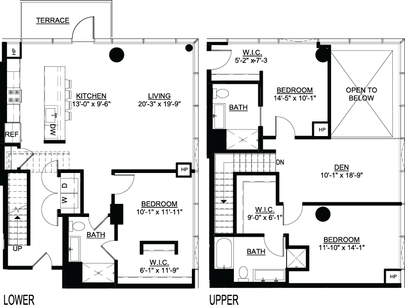 Three Bedroom Den C Duplex Terrace